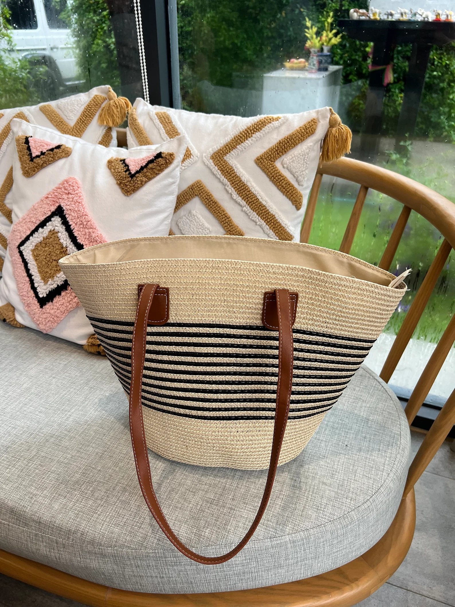 Pack Duo – 1 sac et 1 chapeau en paille assortis, offre spéciale