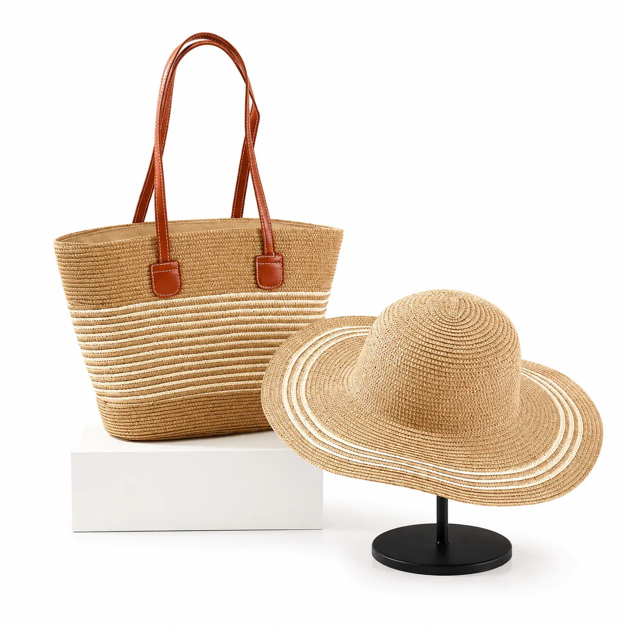 Pack Paille & Soleil coloris Sable & Blanc – produit